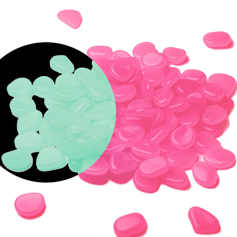 Kaiyuan Dynasty Glow in The Dark Rocks 300Pcs Pink Glow Stones, Glowing Rocks for Fish Tankns 300 - BeesActive Australia