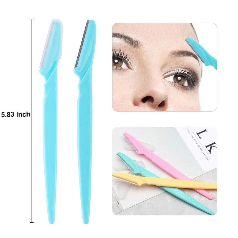 12 PCS Eyebrow Stencils - Eyebrows Shape Reusable with Eyebrow Razors and Pencil, Eye Brow Shaping Template Stamp Kit with Handle and Strap Washable DIY Makeup Tools - BeesActive Australia