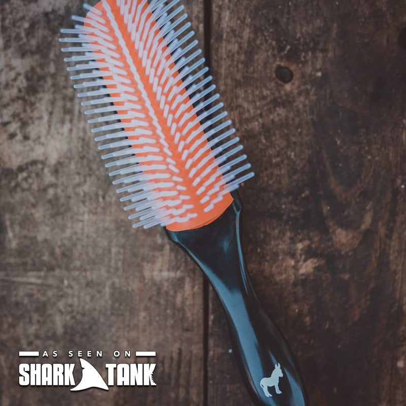 Pete & Pedro Classic Cushion 9 Row Nylon Bristle Men's & Women Hair Brush | Great for Separating, Shaping, Blow Drying, Styling & Detangling | Thick & Curly & All Hair Types | As Seen on Shark Tank c) Classic Cushion 9 Row Hair Brush - BeesActive Australia