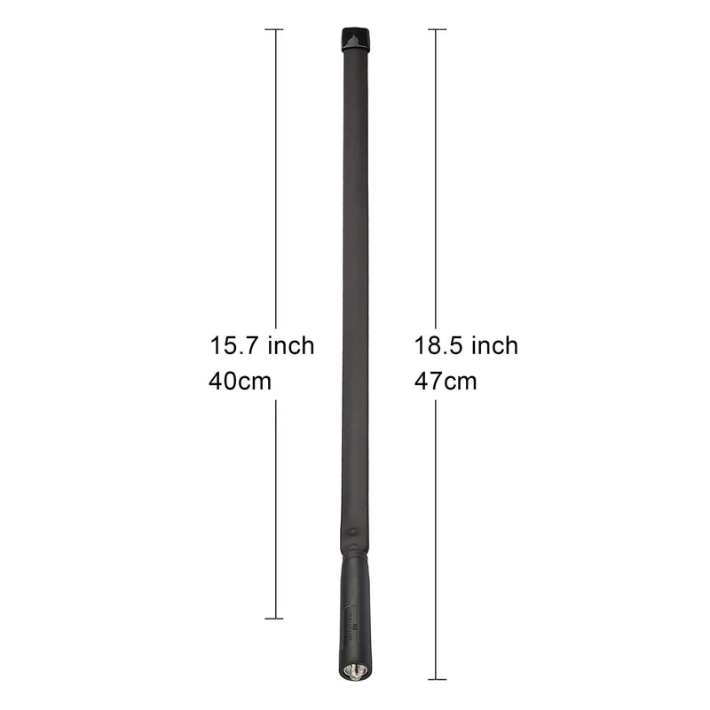 [AUSTRALIA] - Bingfu Dual Band VHF UHF 136-520MHz 18.5 inch Foldable CS Tactical SMA Female Ham Radio Antenna for Kenwood Wouxun Baofeng BF-F8HP UV-5R UV-82 BF-888S GT-3 Handheld Ham Two Way Radio Walkie Talkie 18.5 inch Antenna 