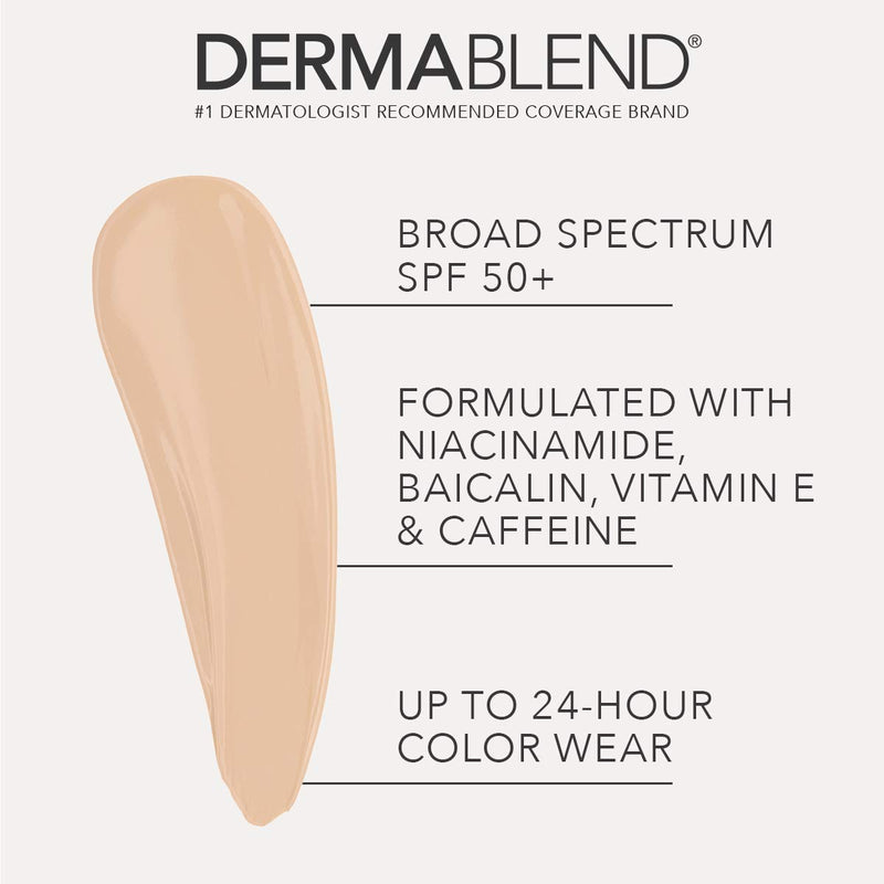 Dermablend Continuous Correction Tone-Evening CC Cream Foundation SPF 50+, Full Coverage Foundation Makeup & Color Corrector, Oil-Free 20N, Fair to Light Skin Tones - BeesActive Australia