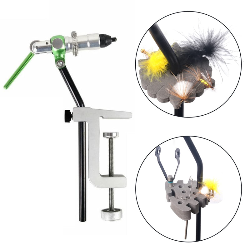 M MAXIMUMCATCH Maxcatch Rotary Fly Tying Vise Alloy Travel Vise TVC Green Fly Vise - BeesActive Australia
