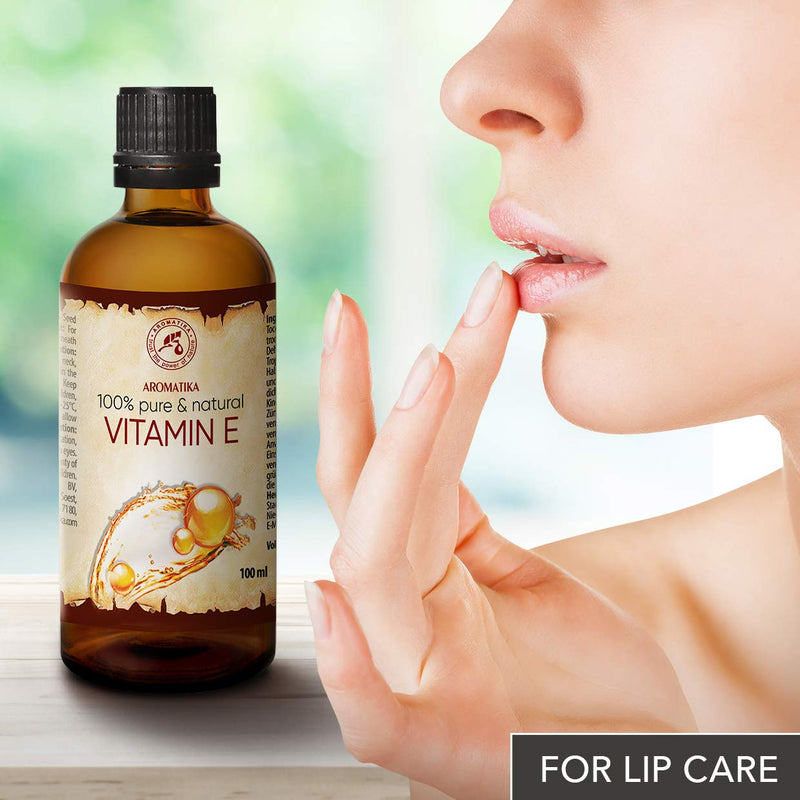 Vitamin Oil E 200ml - Tocopherol - 100% Natural & Pure - Rich in Vitamin E - Anti Aging Oil Against Wrinkles of All Kinds - Care for Face - Body Care - Hair - Ideal for Sensitive Skin, 2 bottles of 100 ml - BeesActive Australia