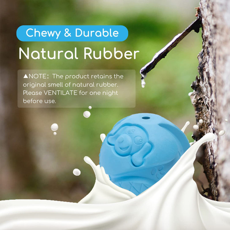 Nobleza Dog Ball, Durable Bouncy Dog Balls for Chewing and Teeth Cleaning, Interactive Natural Rubber Lightweight Dog Toy Ball, Available in 4 Styles Feeder Ball - BeesActive Australia