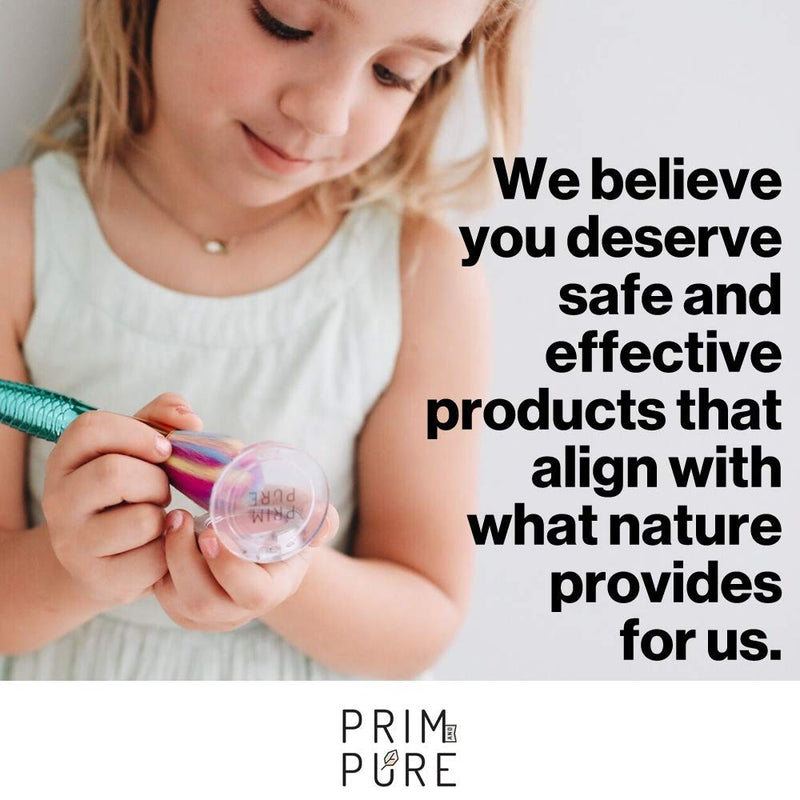 Prim and Pure Mineral Gift Set with Unicorn Mirror| Perfect for Play Dates & Birthday Parties | Kids Eyeshadow Makeup – Mineral Blush | Organic & Natural Makeup Kit for Kids| Made in USA (Purple) Purple - BeesActive Australia