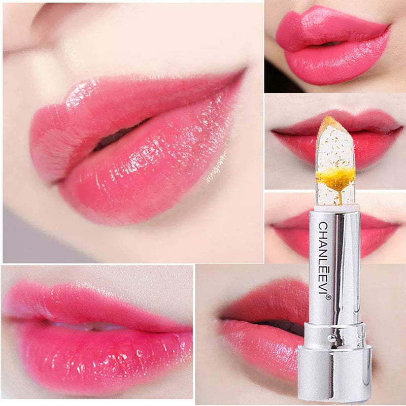 Crystal Jelly Flower Lipstick, 3 Packs Nutritious Moisturizer Lip Balm Magic Temperature Color Change Lip Gloss, Long Lasting Moisturizing Lip Care Lipstick 3pack - BeesActive Australia