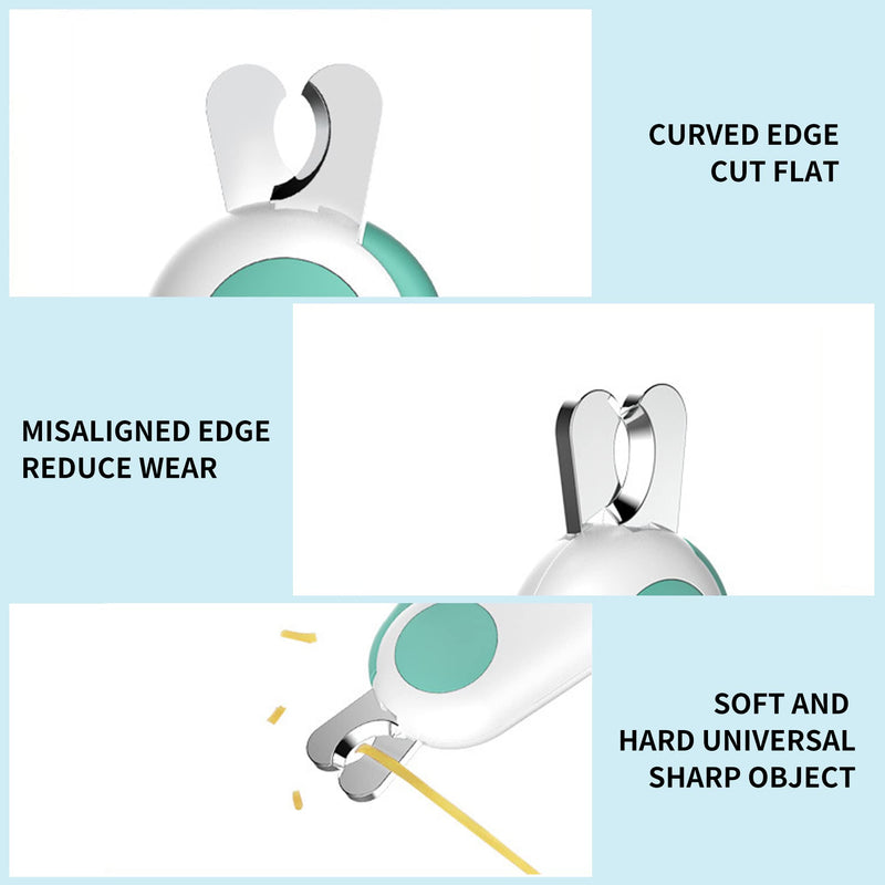 Pet Dog Cat Nail Clippers, Dog Nail Trimmers for Small Animals with LED Lights, Professional Beauty Care Tools, Avoid Excessive Cutting, Suitable for Tiny Dog Cat Rabbit Bird Puppy Kitten Blue - BeesActive Australia