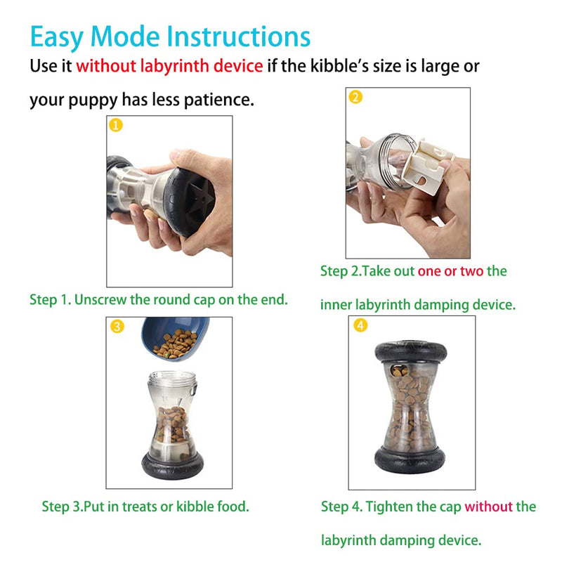 Volacopets 2 Pack Dog Puzzle Toys, Interactive Dog Toys for Small Dogs, Slow Feeder, Puppy Toys for Treat Dispensing, Dog Balls for Teeth Cleaning Chewing Black - BeesActive Australia