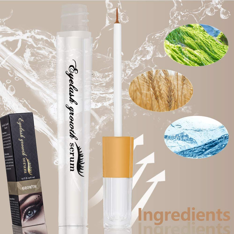 Eyelash Growth Serum Eyebrow Enhancer 5ML - Upgrade Eyelash Growth Enhancer Lash Boost Growth Serum Eyebrow Enhancer Serum for Long Thick Looking Lashes and Eyebrows - BeesActive Australia