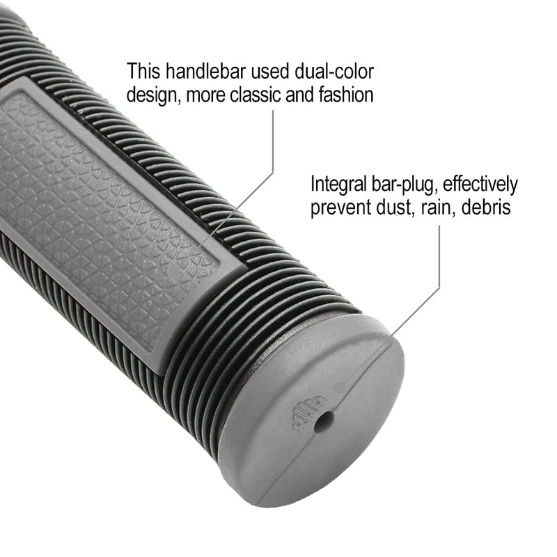 TOPCABIN Bike Handlebar Grips,Short Mini Bicycle Handlebar Grips Two-Color Rubber Bike Grips Fit Many Standard Bikes 2PCS 90MM Length - BeesActive Australia