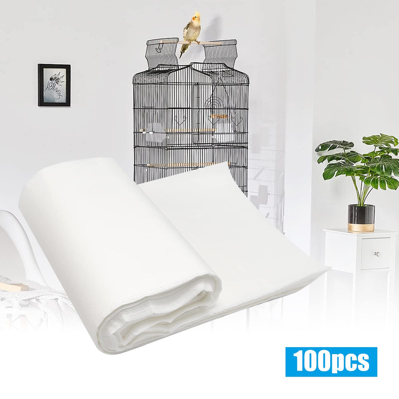 Vkinman Bird Cage Paper Liners Non-Woven Bird Nesting Box Pads, 100 Sheets Square - BeesActive Australia