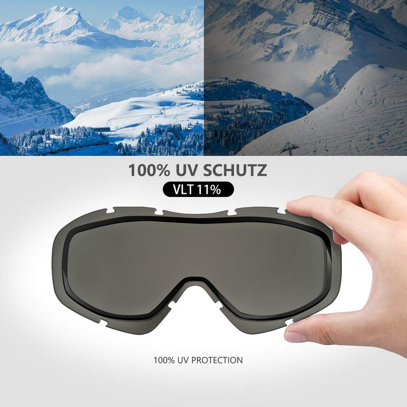 OutdoorMaster Ski Goggles OTG - Over Glasses Ski/Snowboard Goggles for Men, Women & Youth - 100% UV Protection - BeesActive Australia