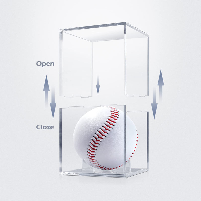 KKU Baseball Display Case, Baseball Holder Display Cube Box for Memorabilia Baseball, UV Protected Acrylic Clear Baseball Storage Display Case - Fits Official Size Ball - BeesActive Australia