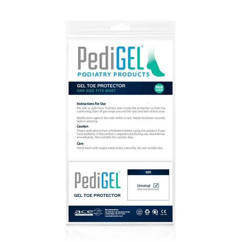 PediGel® - Medically Approved Polymer Gel Toe Protector Ideal for General Toe Protection & Comfort in Everyday Footwear - 2 Units - BeesActive Australia