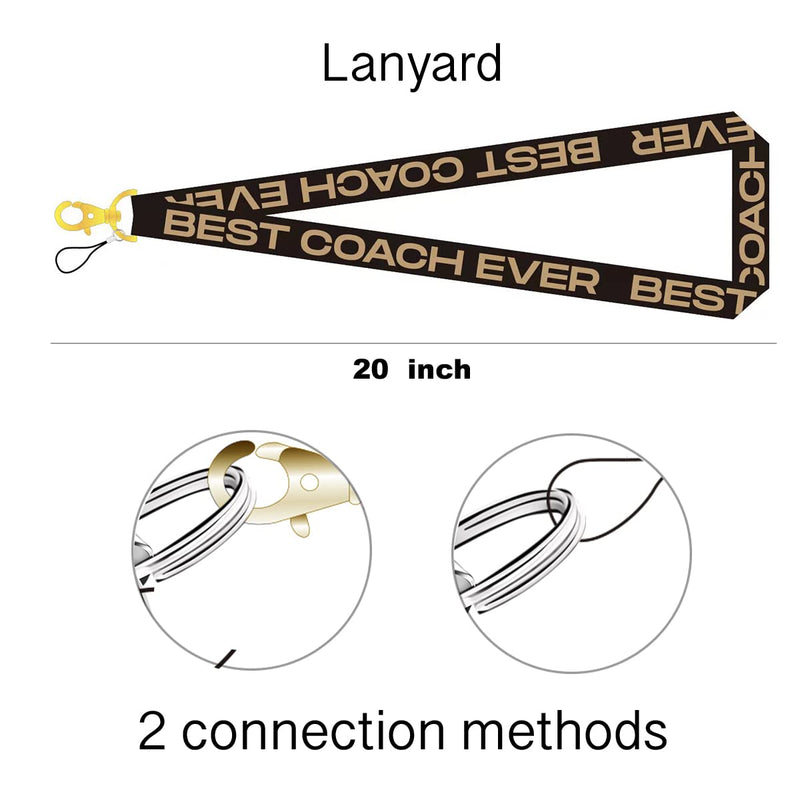 QIBAJIU Whistles with Lanyard,Golden Whistle,Coach Whistle, Basketball Gifts, Coach Gifts for Men Women, Thank You Cheer Coach Gift – Best Coach Ever - Teacher Whistle Coach Gifts - BeesActive Australia