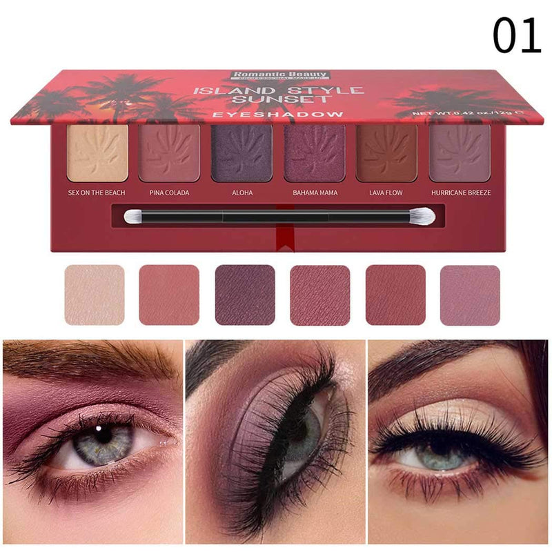 Eyret Matte Waterproof Brown Eyeshadow Palette 6 Colors High Pigmented Eyeshadow Pallet Long Lasting Professional Eye Shadow Beauty Make up Cosmetics for Women and Girls (Brown 1#) Brown 1# - BeesActive Australia