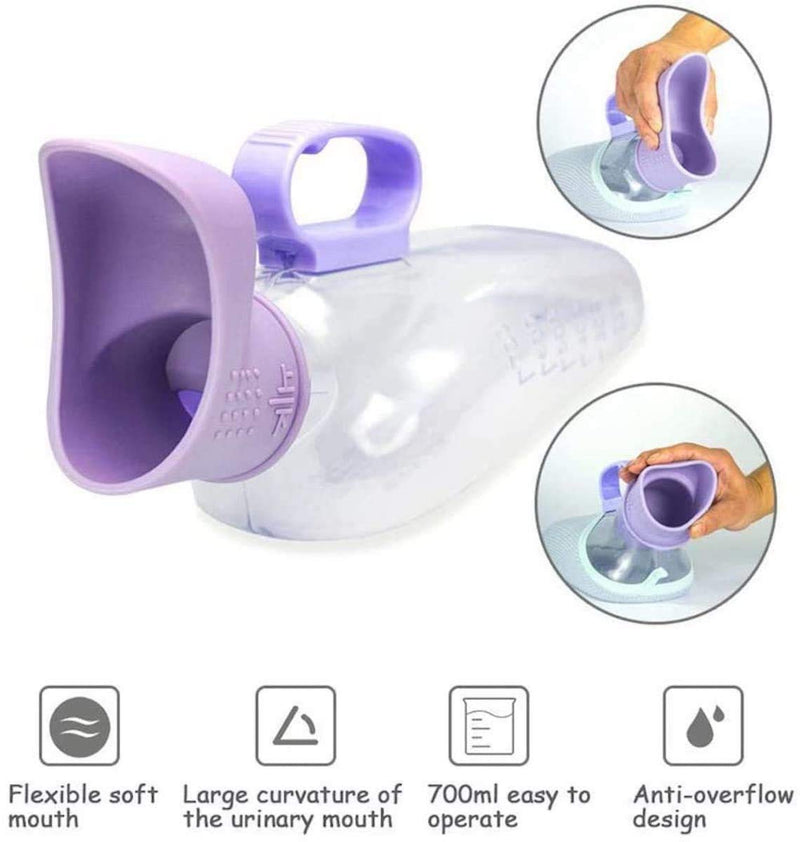 VOCA Urinals for Women Urine Container 700mL Spill Proof Urinary Chamb Female Portable Pee Wee Bottles Easy to Clean - BeesActive Australia