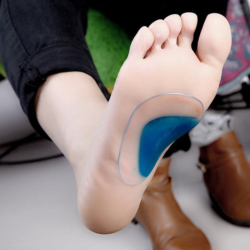 Pedimend Medicated Gel Flat Foot Arch Support Insoles Plantar Fasciitis Relief (2PAIRS-4PCS) Fallen Arches Heel Metatarsal Pads Morton Neuroma Orthopedic Care Shock Absorbers Reduce Stress & Pain Blue normal size - BeesActive Australia