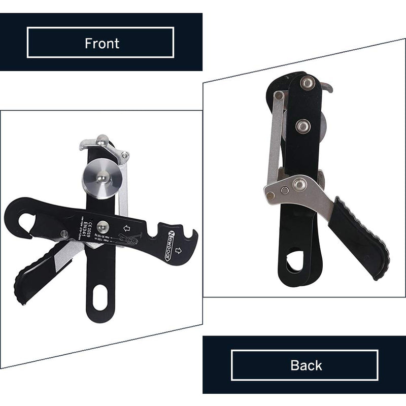 NewDoar Climbing Stop Descender Rappelling Belay for Ropes 9-12mm The Novices for Rescue & Arborist CE Certification Black - BeesActive Australia