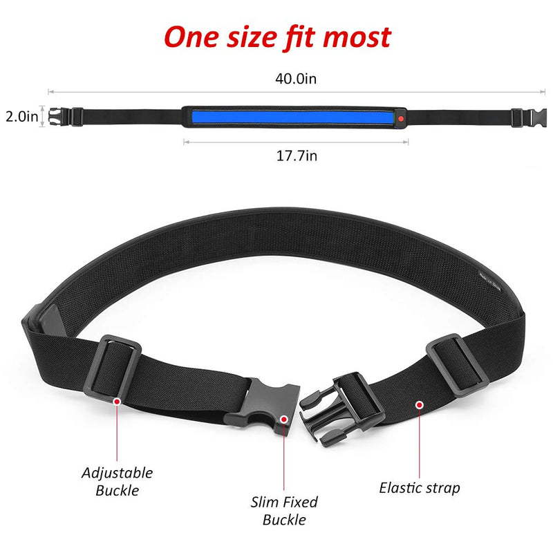 Illumifun Elastic LED Running Belt - USB Rechargeable - Glowing LED Waistband, High Visibility Waist Light, Light Up Safety Gear for Running, Cycling, Camping, Walking, etc Blue - BeesActive Australia