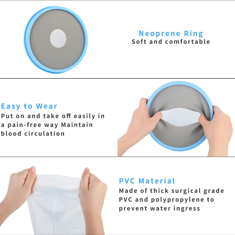 SUPERNIGHT Waterproof Foot Cast Cover for Shower& Bath, Reusable Sealed Watertight Foot Protector, Wound Cast Bag Protector for Foot&Ankle, Cast Bag Bandage Protector, Cast Cover for Showing Foot Adult Foot/Ankle - BeesActive Australia