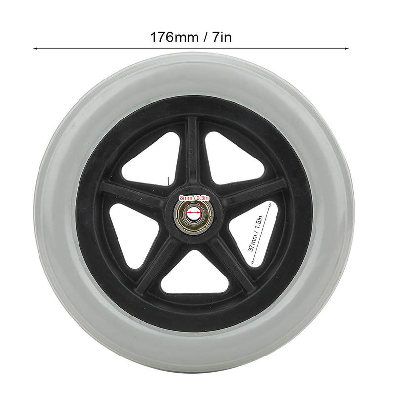 Wheelchair Wheels，7 Inch Wheelchair Front Wheels，Disabled Old People Walk Chair Wheelchair Rubber Wheels - BeesActive Australia