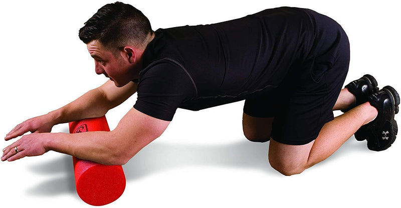 GoFit Foam Roller and Manual - Pre and Post Workout Muscle Relief Red 18" - BeesActive Australia