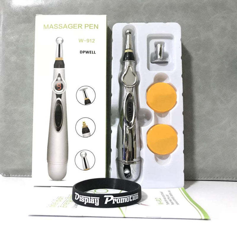 Electronic Acupuncture Pen with 3 Different Heads, Electric Meridian Energy Body Massager Pain Relief Therapy Instrument - BeesActive Australia