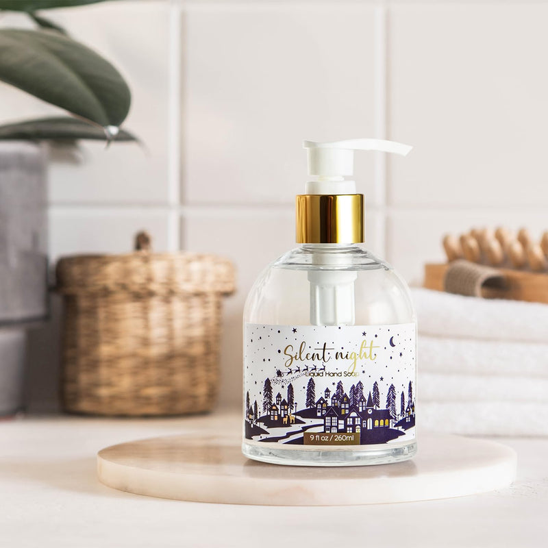 ROMIIE ZOI Christmas Liquid Hand Soap with Gift Box - Silent Night, Infused with Fresh-Cut Spruce Branches Aroma - 260ml/ 9 fl.oz 9.00 Fl Oz (Pack of 1) - BeesActive Australia