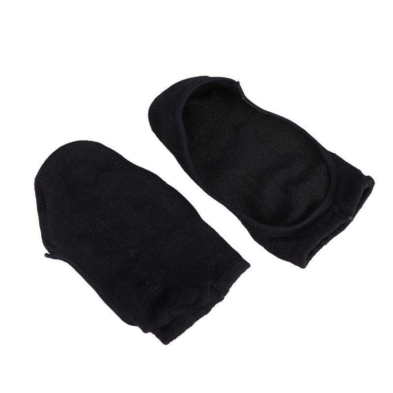 Exceart 3 Pairs of Peep Toe Socks Open Toe Socks Invisible Liner Breathable Liner Socks No Show with Nonslip Gel Heel Grip (Black) Black - BeesActive Australia