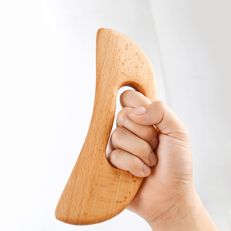 Lymphatic Drainage Massager, Wooden Gua Sha Tool, Manual Massage Scraper for Anti Cellulite and Relieve Muscle Fatigue, Body Gua Sha Paddle - BeesActive Australia
