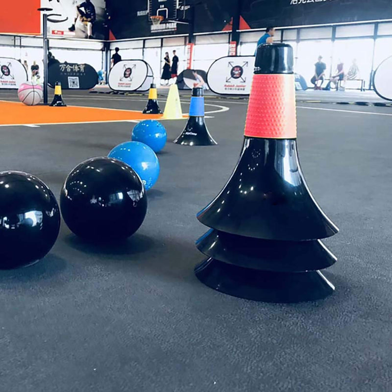 [AUSTRALIA] - Pack of 3pcs Marker Cones Barrier Sports Fitness Football Basketball Speed Agility Grab Training Red 