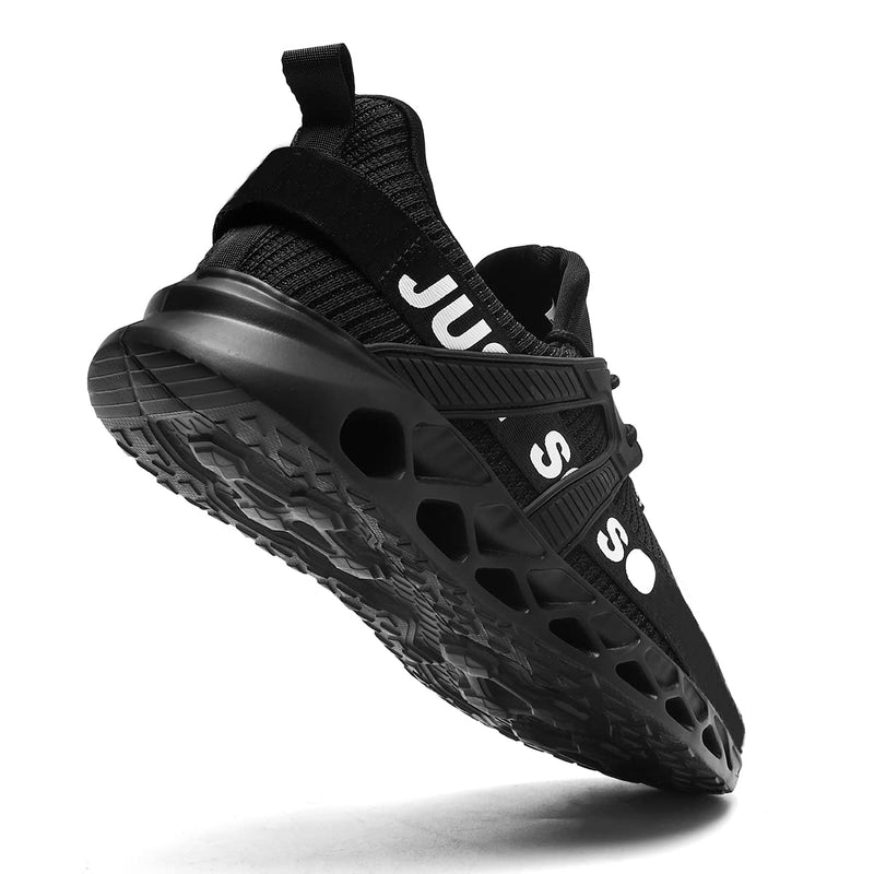 EGMPDA Mens Fashion Sneakers Running Shoes Tennis Casual Walking Workout Athletic Gym Cross Training Sport Lightweight Breathable Comfortable Shoes 7 A Black - BeesActive Australia