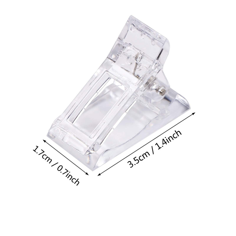 MIKIMIQI 5 Pcs Poly Gel Quick Building Nail Tips Clip Plastic Transparent Finger Extension UV LED Builder Finger Extension Clip Nail Tips Clips for Quick Building DIY Manicure Nail Art Tool - BeesActive Australia