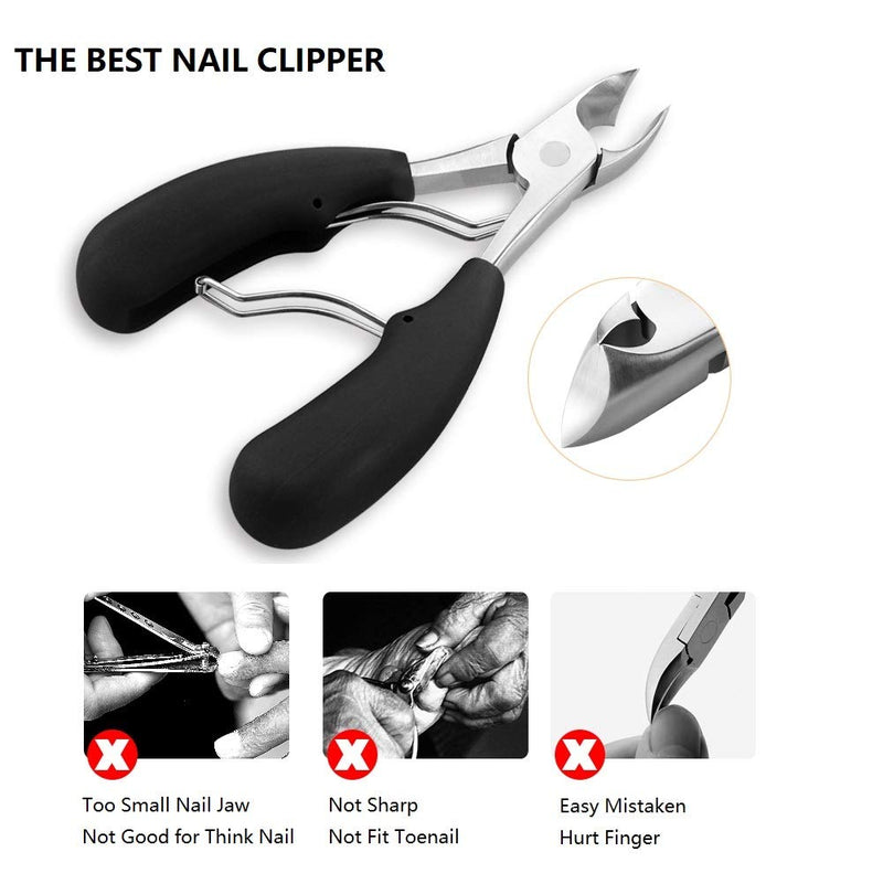 Toenail Clippers for Thick Toenails or Ingrown Toe Nails,Ingrown Toenails Tool with Nail Lift 2018 Newest - BeesActive Australia