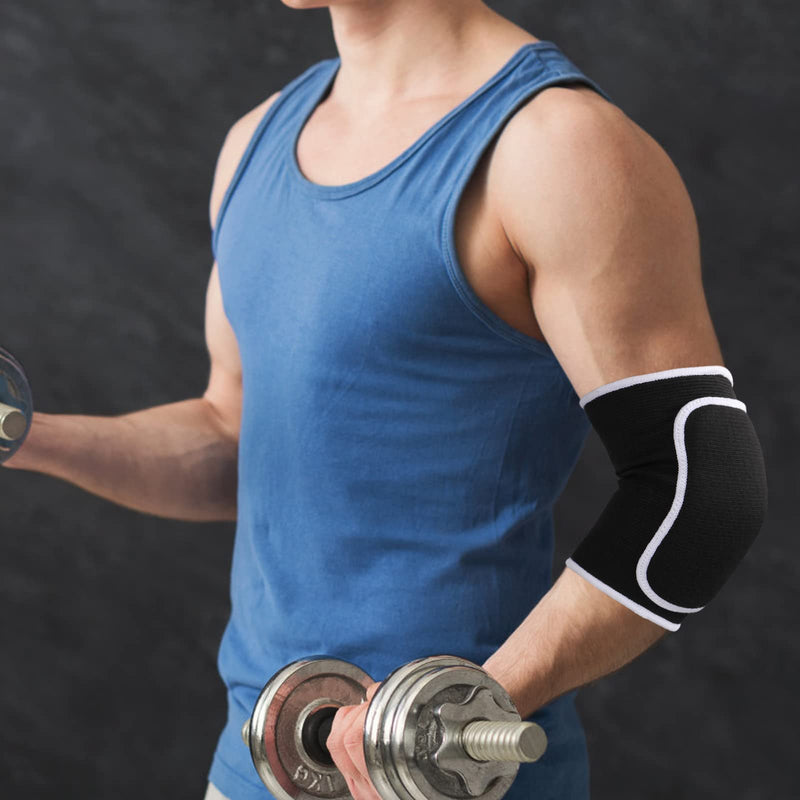 WLLHYF 1 Pair of Elbow Pads with Thick Sponge Padding Breathable Elbow Wraps Arm Brace Support Fitness Tendonitis Support Tape for Kids Child Girls Boys Teens Men and Women - BeesActive Australia