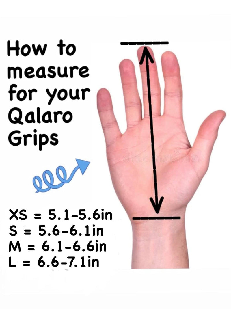QALARO Hook & Loop Narrow Grips for Girls Gymnastics | Dowel Grips, 4.5" Wristbands, Grip Bag | Gymnastics Grips for Girls Small - BeesActive Australia
