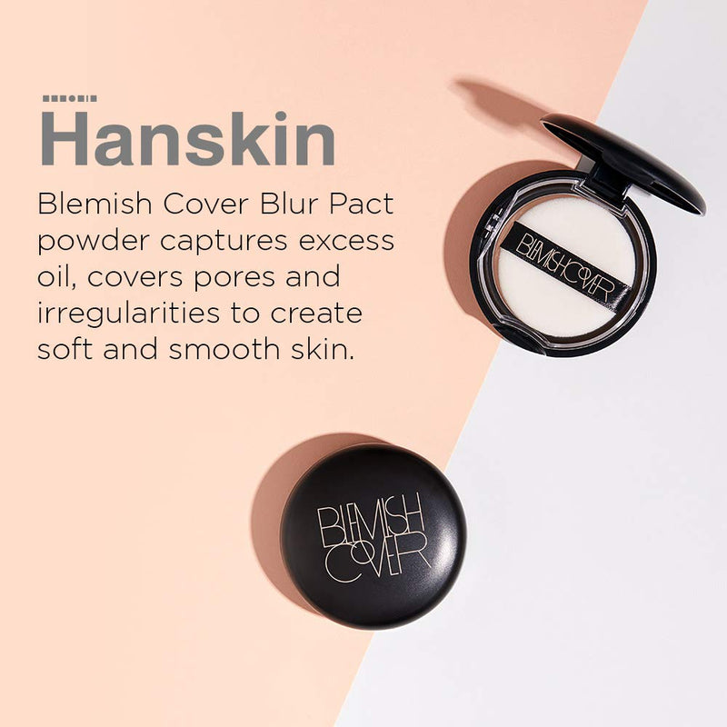 Hanskin Blemish Cover Cover Up Powder, Reduces Oil for Flawless & Even Coverage, Mattifying Look, Peach Tone Powder, .31oz - BeesActive Australia