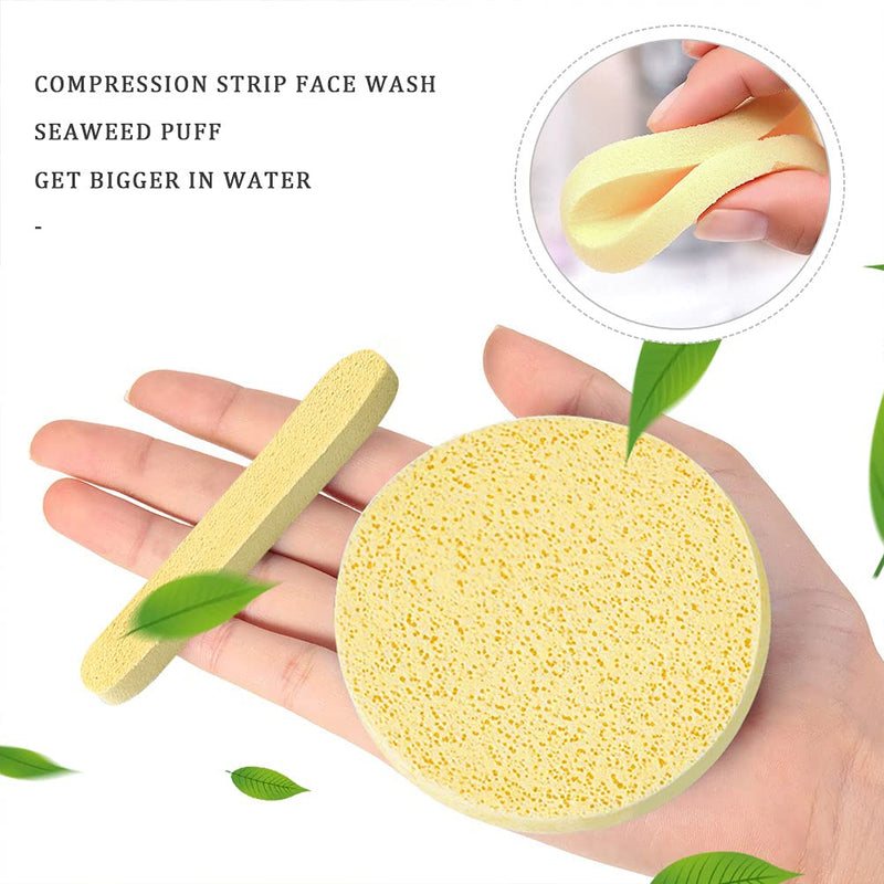 48 Pcs Facial Sponges, Compressed Face Cleansing Sponge Cellulose Face Sponge for Men Women Massage Makeup Removal Multi-colored - BeesActive Australia