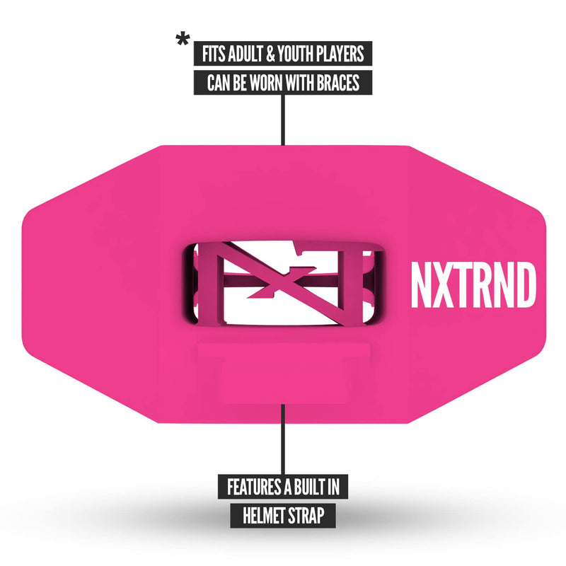 Nxtrnd Two Football Mouth Guard, Football Mouthpiece with Strap, Fits Adult & Youth (Pink) Pink - BeesActive Australia