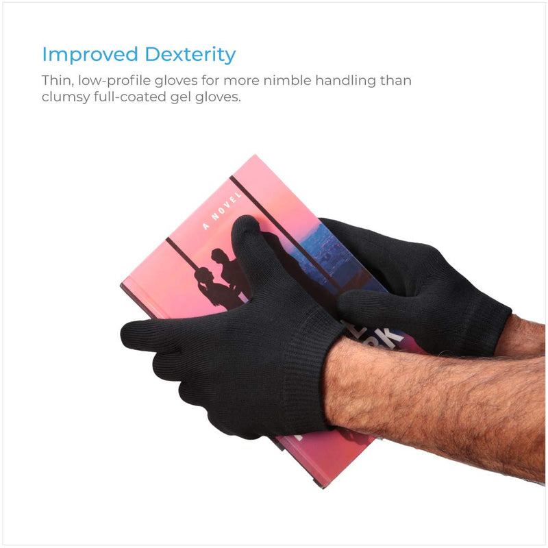 NatraCure Black Gel Moisturizing Gloves - BeesActive Australia