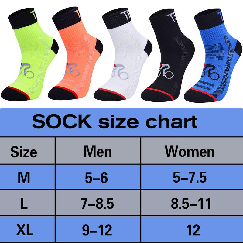 5/10Pack Sports Cycling Socks Colorful Anti Smell Ankle Running Athletic Socks 5pack X-Large - BeesActive Australia