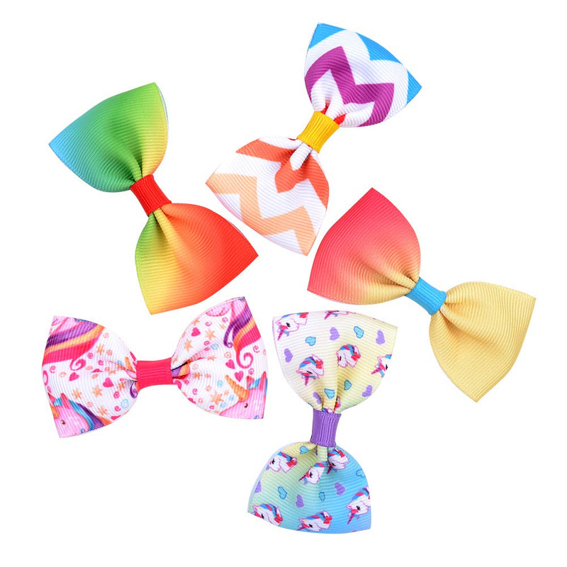 40pcs 2.75" Baby Girls Hair Bows Clips Mini Hair Barrettes Unicorn Hair Accessories for Infants Toddlers Kids - BeesActive Australia