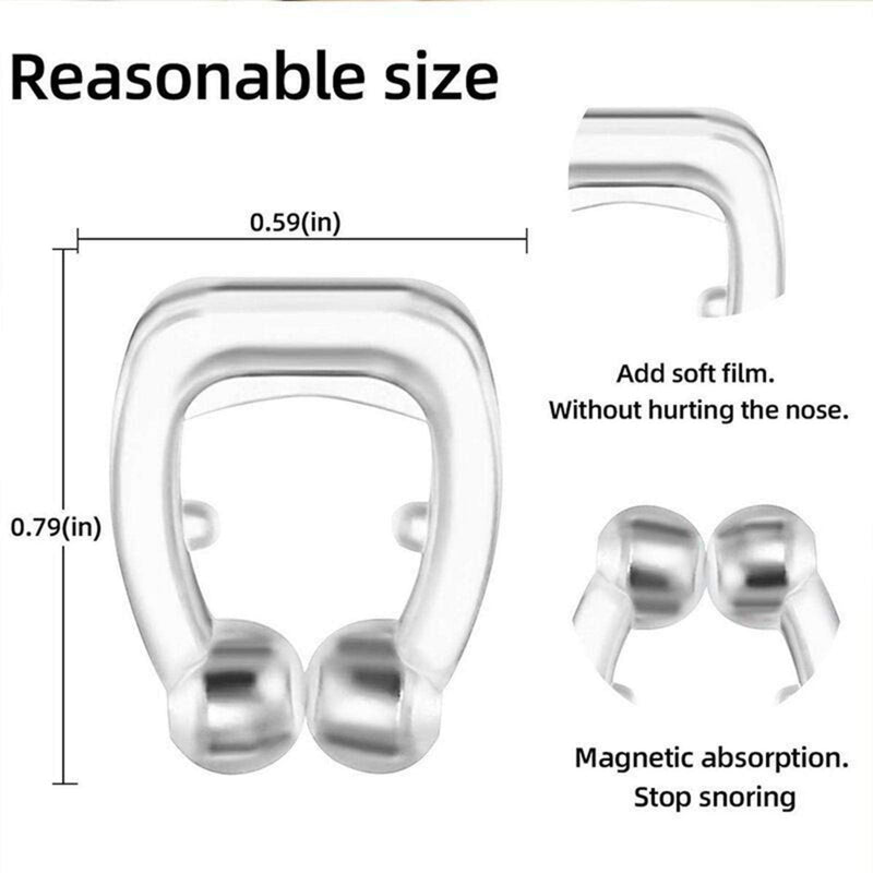 Snore Stopper, 4 Pieces Anti Snore Nose Clip Magnetic Nose Clip Against Snoring Nasal Spreader Made Of Soft Silicone,Health Sleeping Aid Equipment - BeesActive Australia