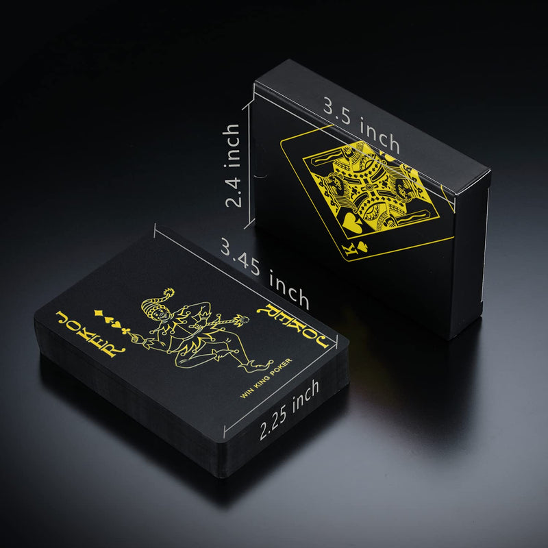 Zayvor 3 Decks Playing Cards Poker Cards Deck of Cards Premium Black Poker Cards Waterproof Plastic Cards with Gift Box,Game Tools for Family Game Party- Cool Red Blue Yellow Style 2 - BeesActive Australia