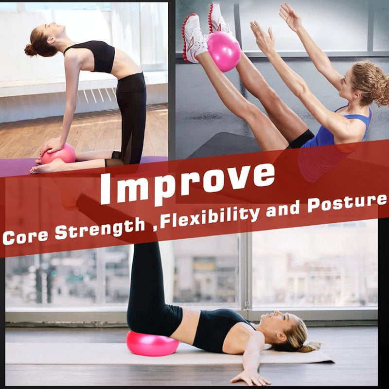 9 Inch Exercise Pilates Ball Mini Exercise Barre Ball for Yoga,Stability Exercise Training Gym Anti Burst and Slip Resistant Balls Physical Therapy Improves Balance, Core Strength, Back Pain Posture Purple - BeesActive Australia