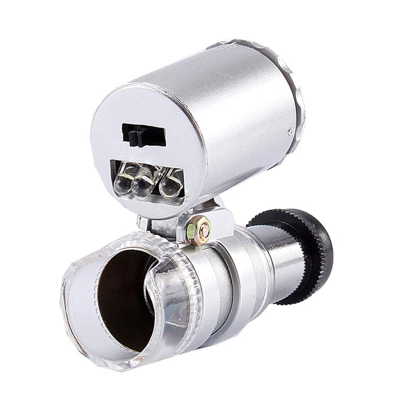 Mini Magnifier 60x Microscope Magnifying with LED UV Light Pocket Magnifier Jeweler Loupe - BeesActive Australia
