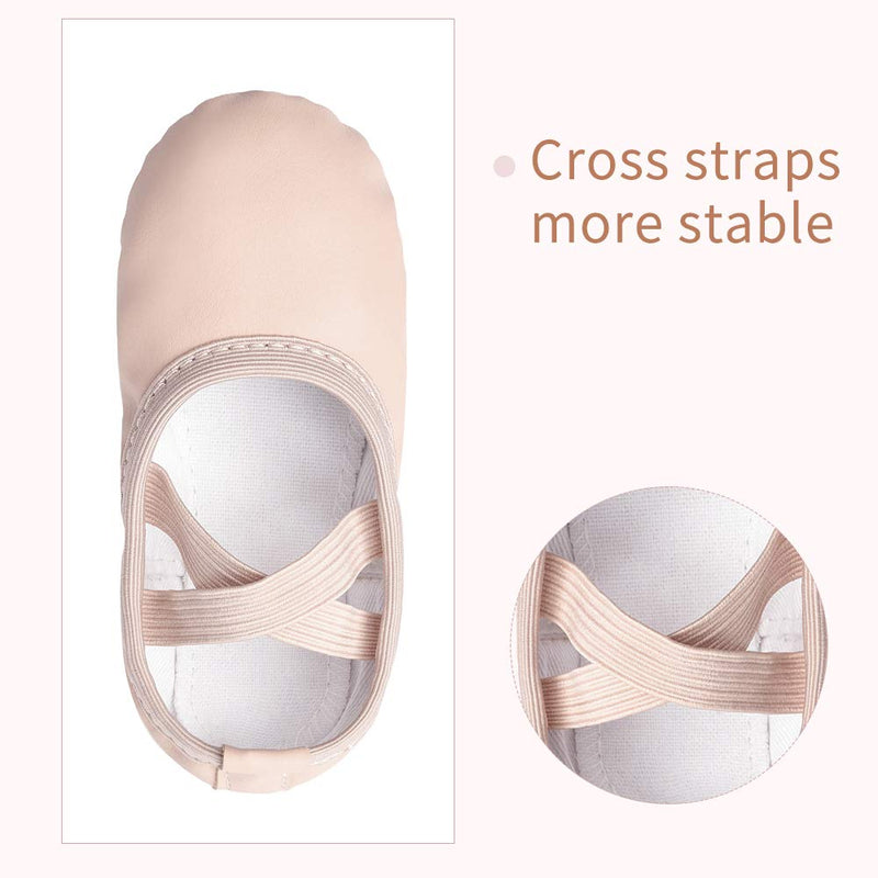 [AUSTRALIA] - STELLE Ballet Dance Shoes Slippers for Kids Toddler 9 Toddler Ballet Pink(beige) 