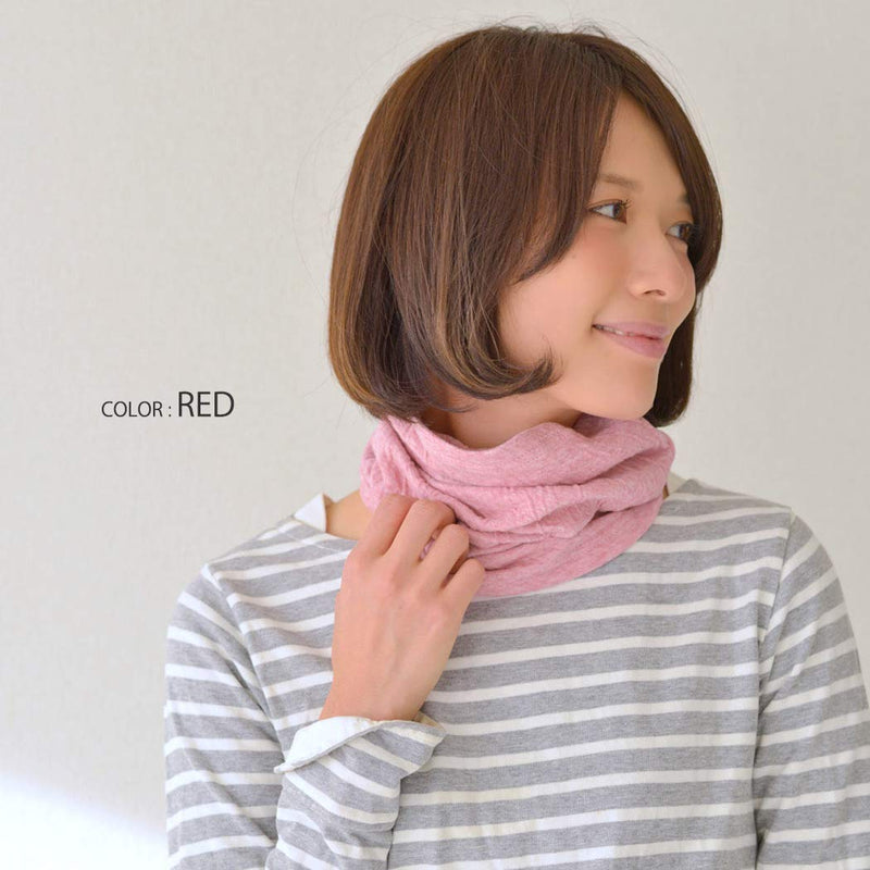 CHARM Neck Warmer for Women and Men - Warm Organic Cotton Headbands Made in Japan Ear Beanie Head Band Red - BeesActive Australia