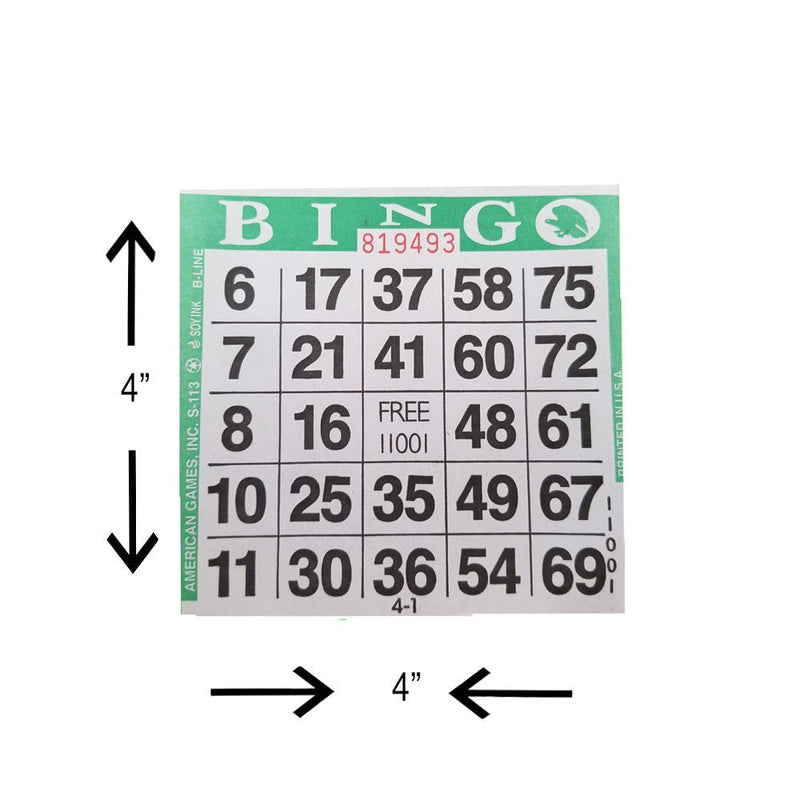 American Games 1on Bingo Paper (500 Sheets) (Green) - BeesActive Australia